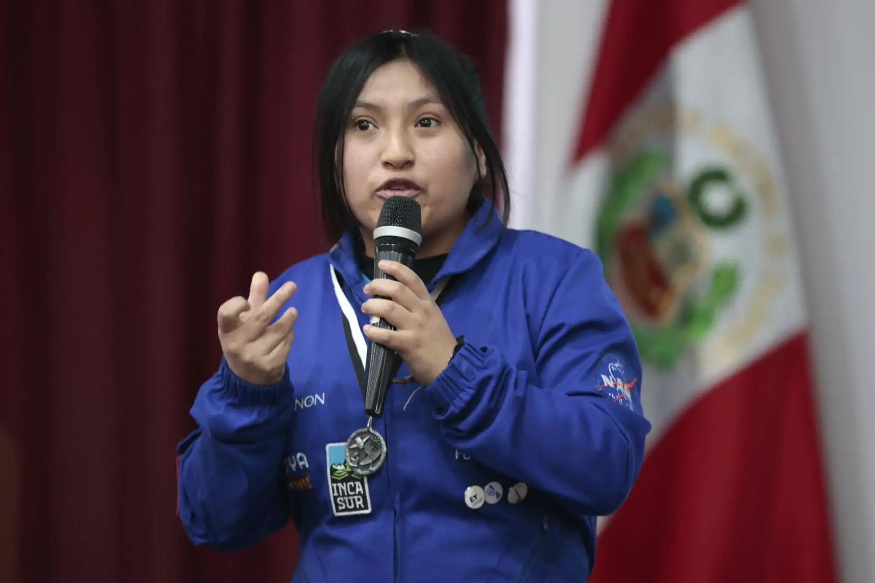 Mariela Ocón Ramos, visitante a las instalaciones de la Administración Nacional de aeronáutica y el Espacio (NASA) en conferencia Internacional " mujeres tic que lideran, inspiran y crean un cambio". 
Foto: ANDINA/Vidal Tarqui