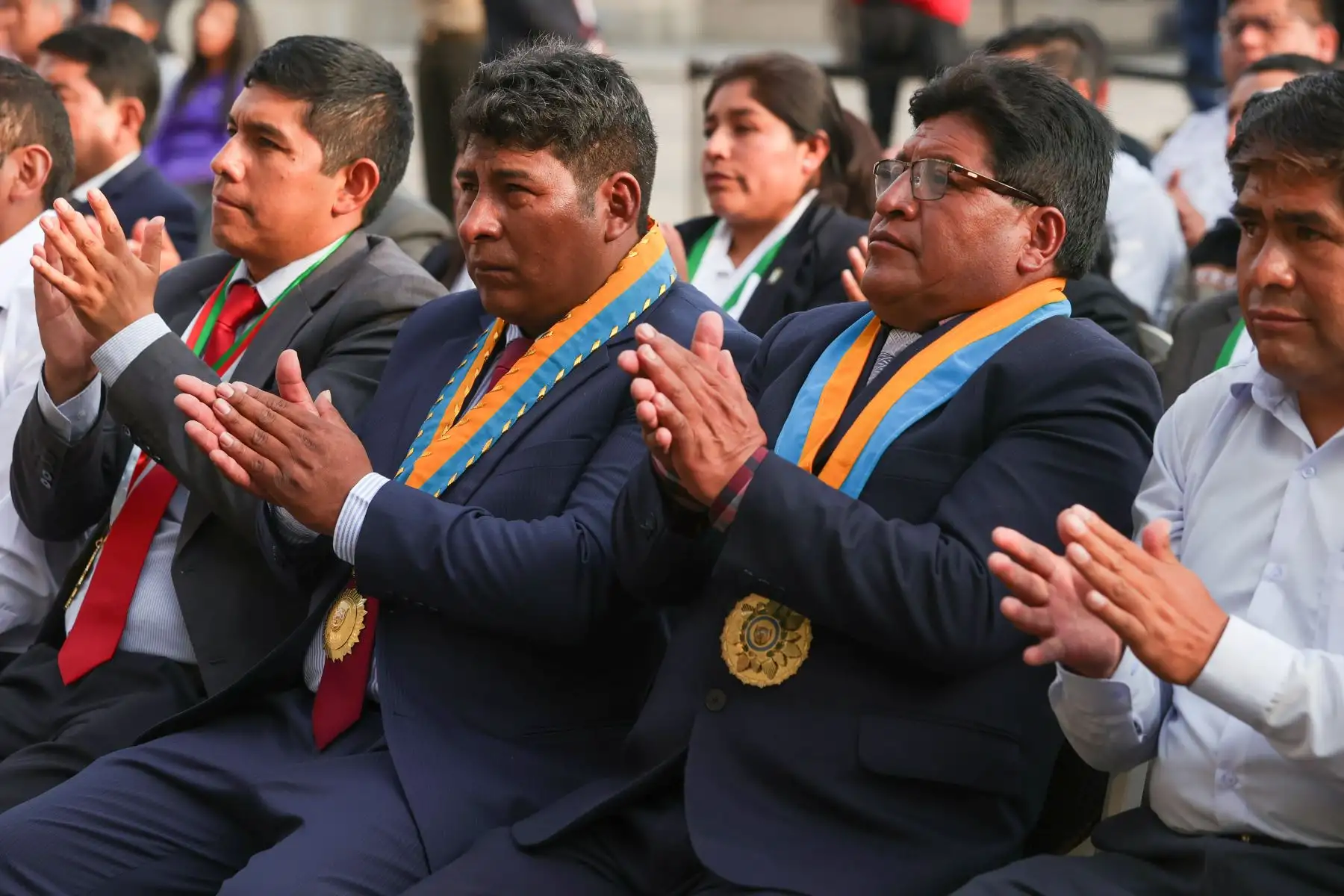 La presidenta Dina Ercilia Boluarte Zegarra, acompañada por el ministro de Educación Morgan Quero y de autoridades de la región Puno, participó en la ceremonia de promulgación de la ley que crea la Universidad Nacional de Carabaya, en el distrito de Macusani, provincia de Carabaya, región Puno.
Foto: ANDINA/Presidencia Perú