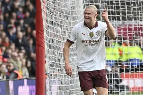Erling Haaland anotó el gol de la tranquilidad en el triunfo del Manchester City