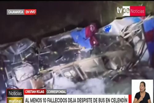Cajamarca: accidente de bus en Sorochuco deja al menos 10 fallecidos