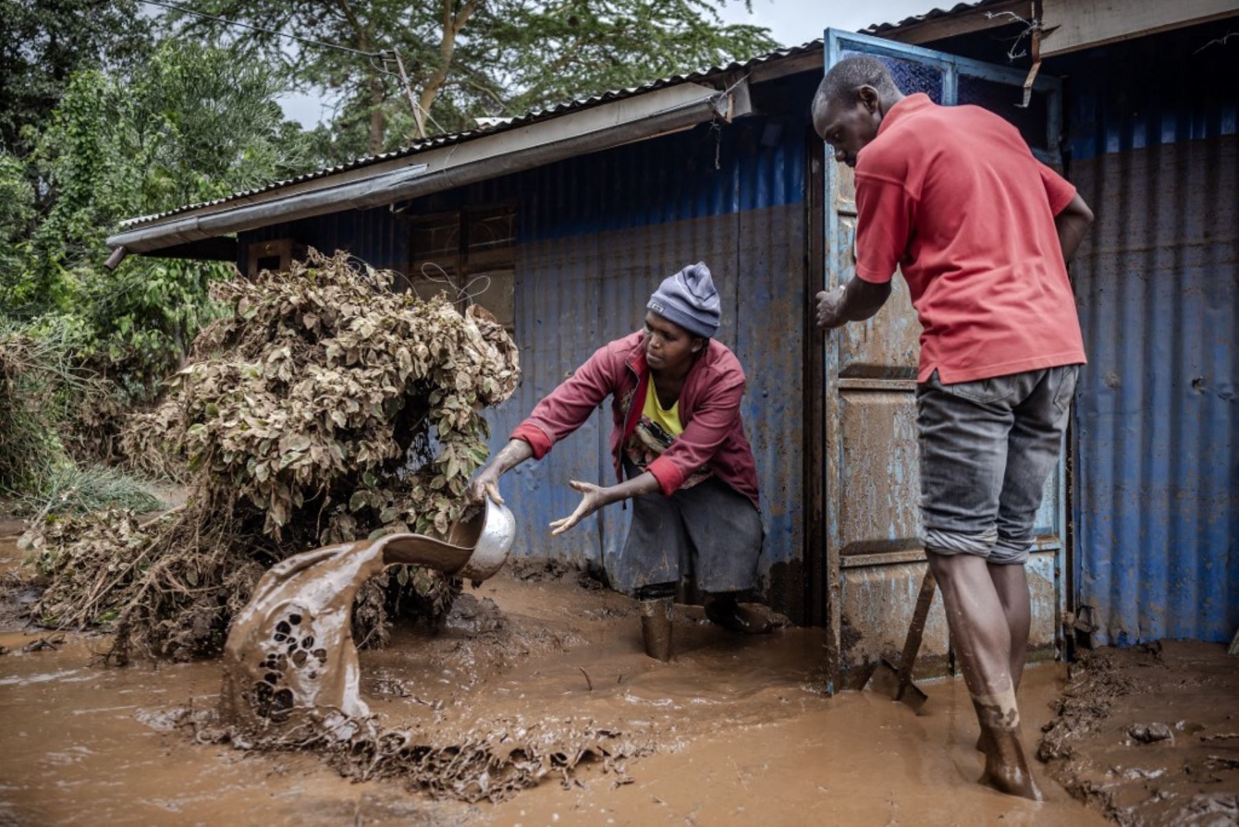 Sin contar este incidente, 76 personas han perdido la vida en Kenia desde marzo debido a las lluvias más intensas de lo habitual que azotan esta región, agravadas por el fenómeno climático de El Niño. Foto: AFP