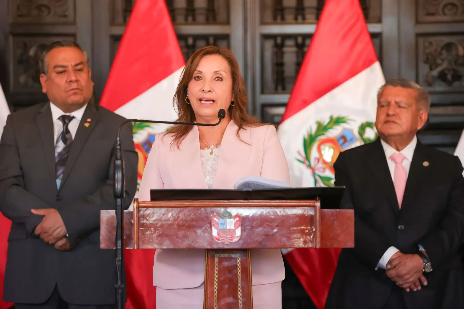 Presidenta Dina Boluarte lideró suscripción del acuerdo G2G para la contratación del servicio de asistencia técnica del proyecto Chavimochic tercera etapa. 
Foto: ANDINA/Prensa Presidencia