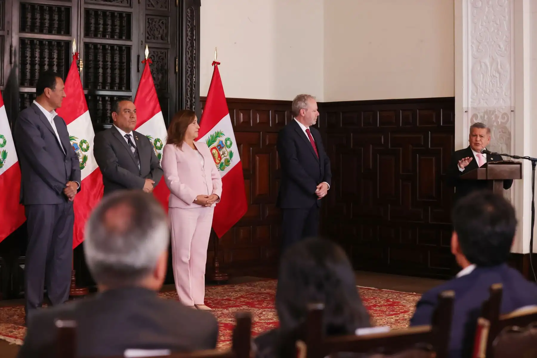 Presidenta Dina Boluarte lideró suscripción del acuerdo G2G para la contratación del servicio de asistencia técnica del proyecto Chavimochic tercera etapa. 
Foto: ANDINA/Prensa Presidencia