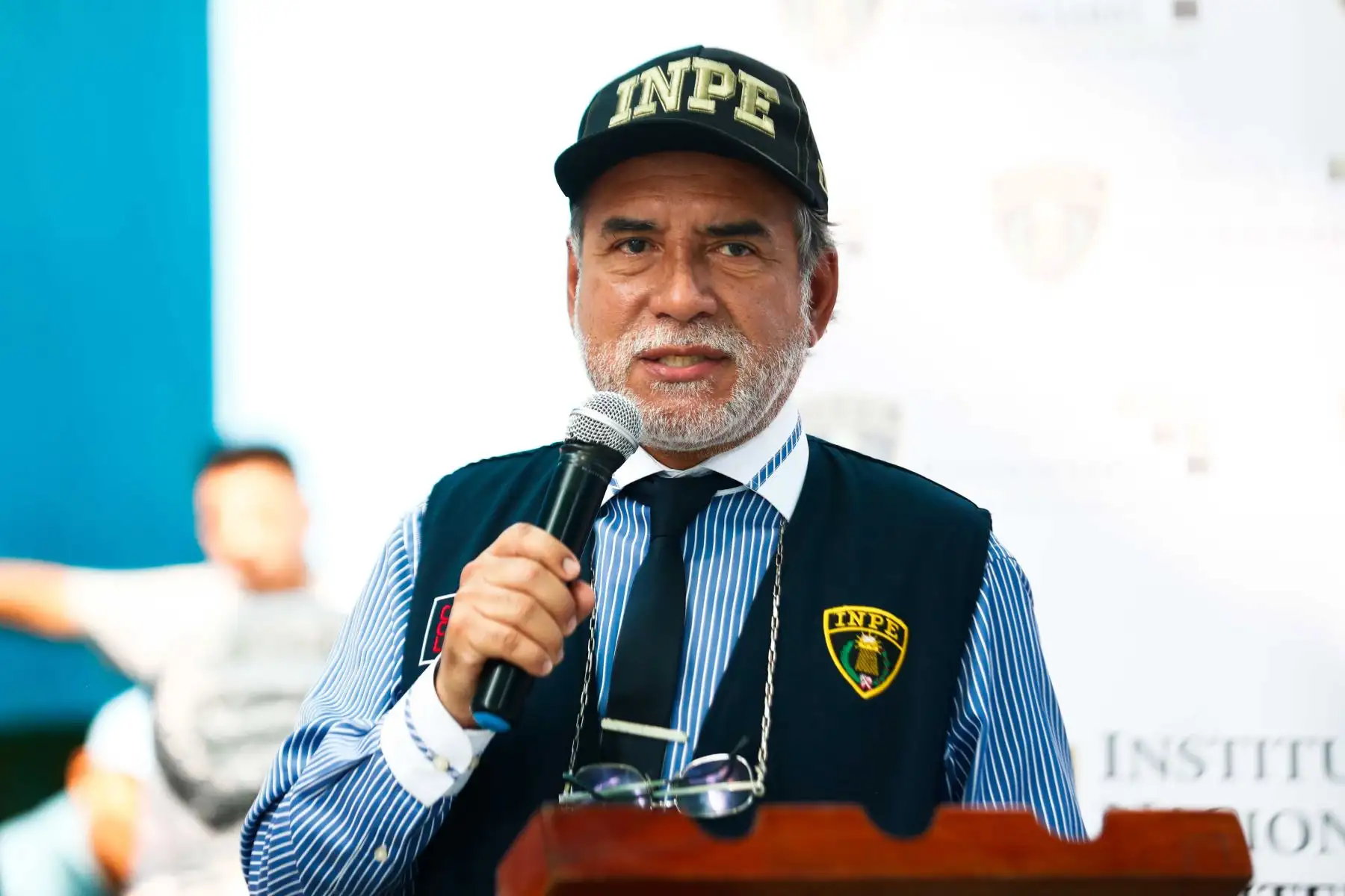 Javier Llaque Moya, presidente del Inpe. ANDINA/Daniel Bracamonte
