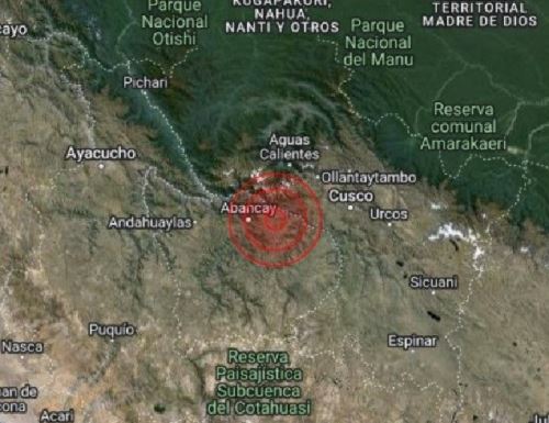 Un fuerte temblor de magnitud 4.8 afectó anoche a la provincia de Abancay, región Apurímac. El sismo fue percibido también en Cusco.