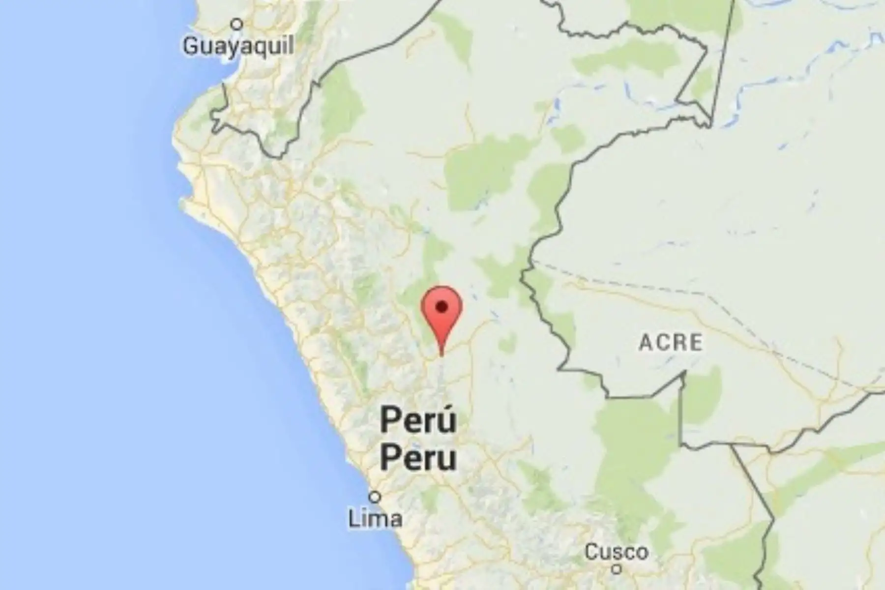 Epicentro del temblor de magnitud 4.0 registrado hoy, lunes 25 de noviembre, se localizó en Aguaytía, capital de la provincia ucayalina de Padre Abad. Foto: ANDINA/Difusión