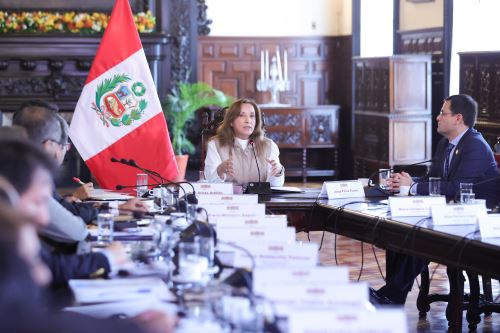 La reunión de la presidenta con las autoridades lambayecanas se dio en Palacio de Gobierno. ANDINA/Prensa Presidencia