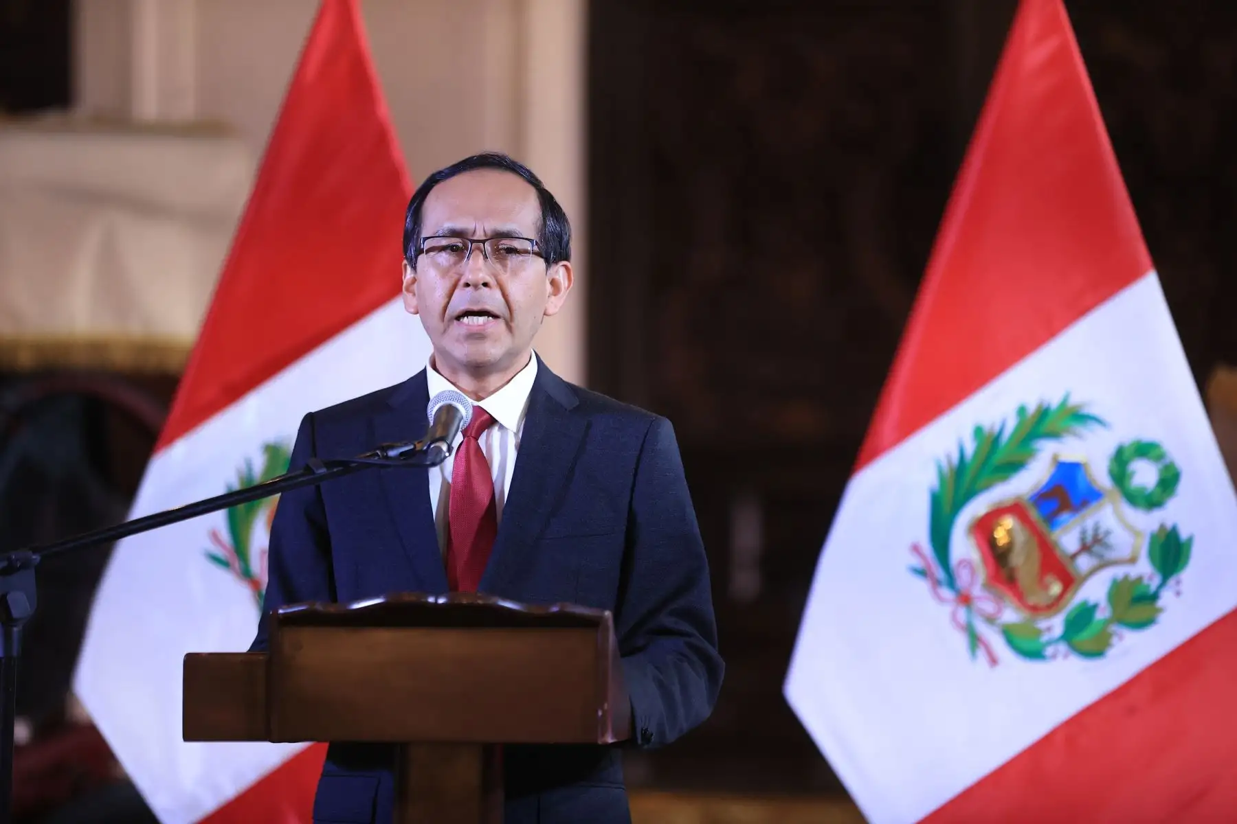 Coincidiendo con la celebración del Día Mundial de la Libertad de Prensa, Freddy Hinojosa Angulo inició sus funciones como vocero de la Presidencia de la República, e informó sobre las actividades que la mandataria Dina Boluarte efectuó hoy.
Foto: ANDINA/Jhonel Rodríguez