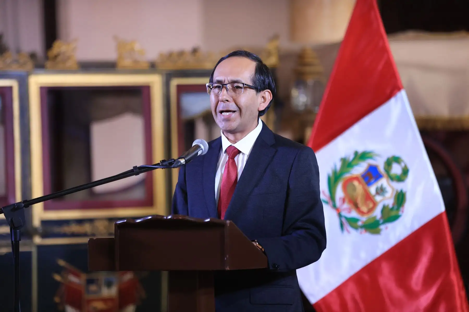 Coincidiendo con la celebración del Día Mundial de la Libertad de Prensa, Freddy Hinojosa Angulo inició sus funciones como vocero de la Presidencia de la República, e informó sobre las actividades que la mandataria Dina Boluarte efectuó hoy.
Foto: ANDINA/Jhonel Rodríguez
