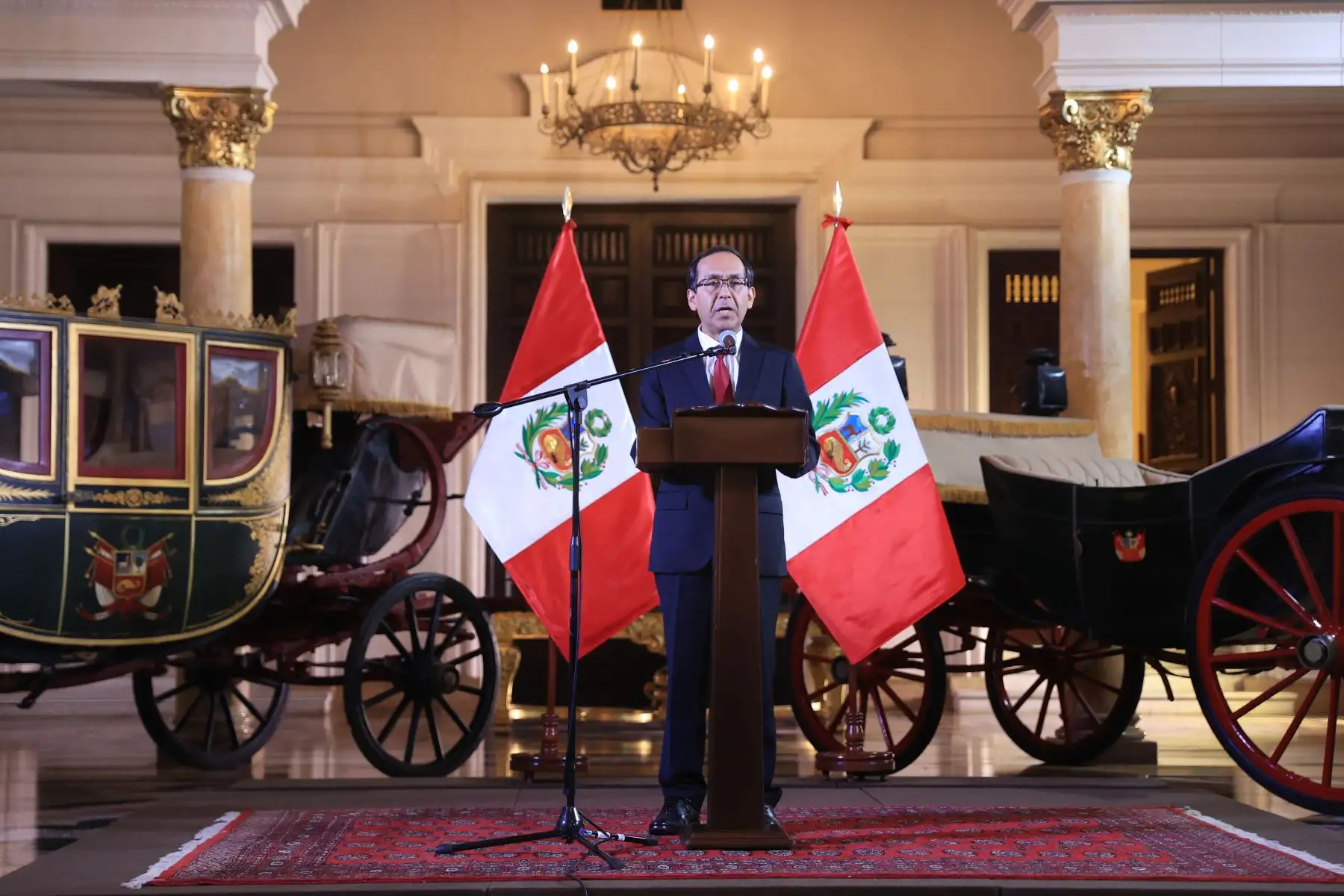 Coincidiendo con la celebración del Día Mundial de la Libertad de Prensa, Freddy Hinojosa Angulo inició sus funciones como vocero de la Presidencia de la República, e informó sobre las actividades que la mandataria Dina Boluarte efectuó hoy.
Foto: ANDINA/Jhonel Rodríguez