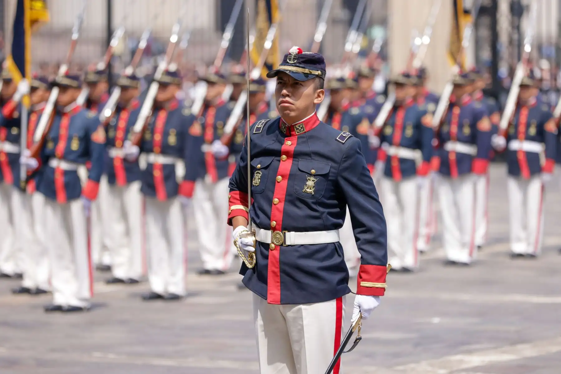 Tradicional cambio de guardia en Palacio de Gobierno. Foto: ANDINA/ Prensa Presidencia