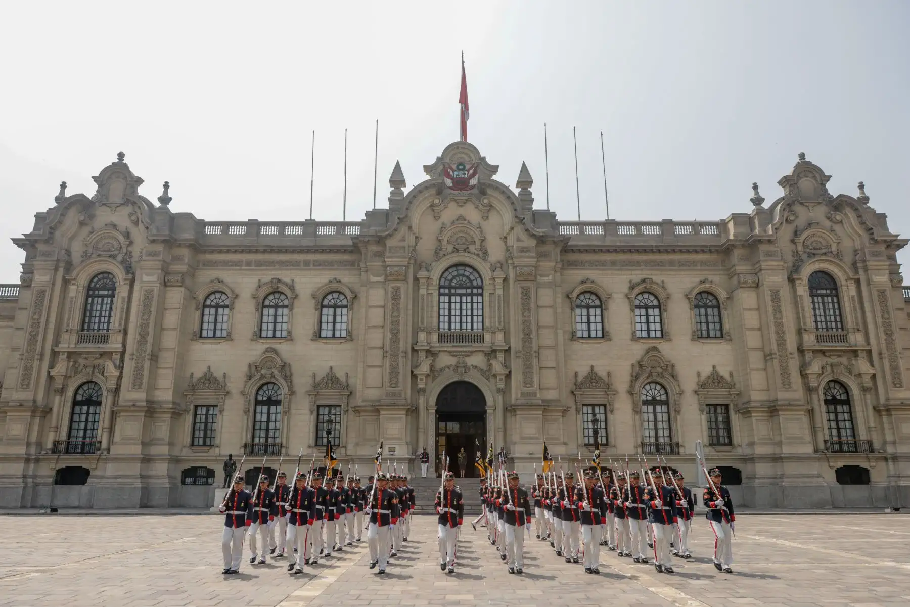 Tradicional cambio de guardia en Palacio de Gobierno. Foto: ANDINA/ Prensa Presidencia