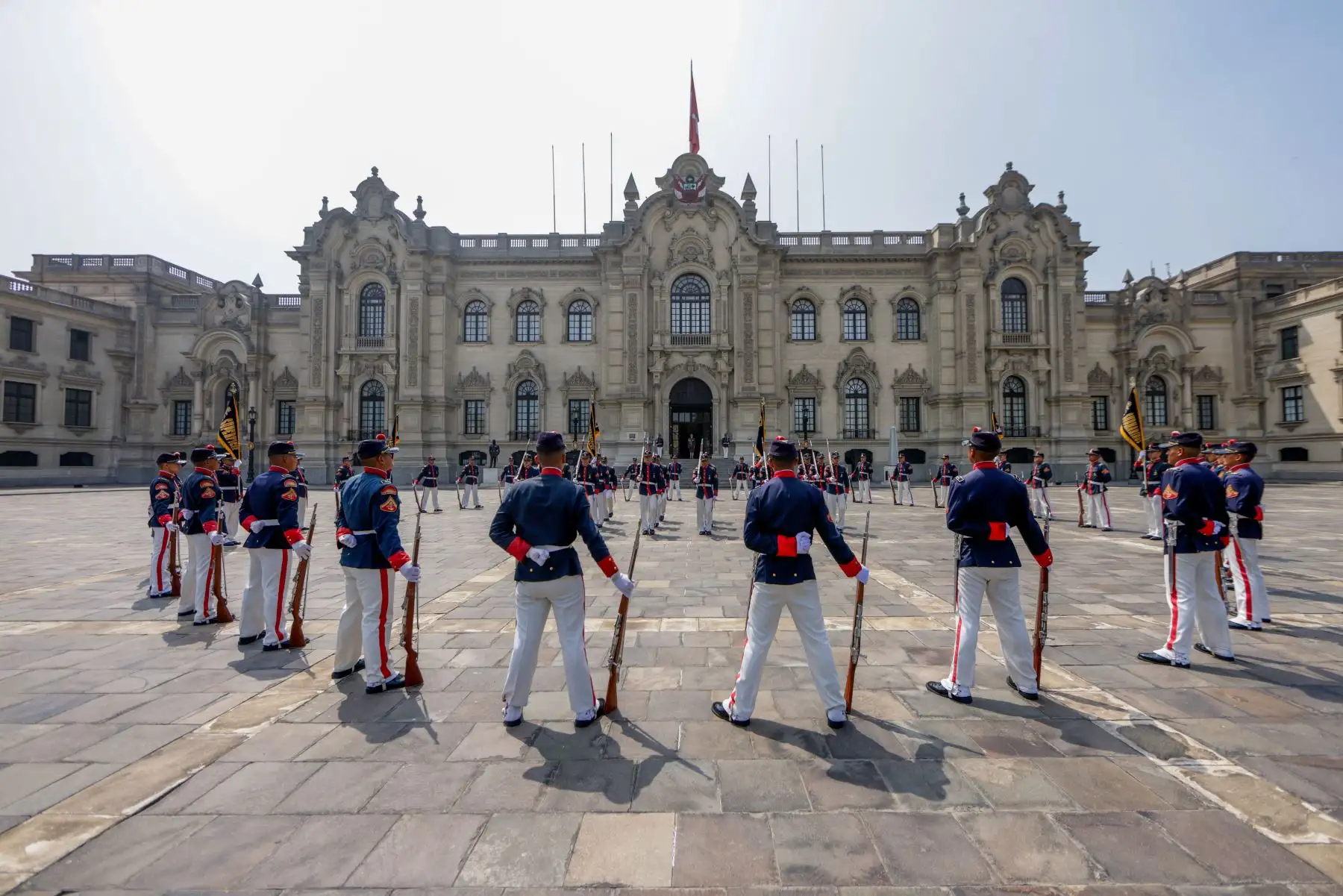 Tradicional cambio de guardia en Palacio de Gobierno. Foto: ANDINA/ Prensa Presidencia