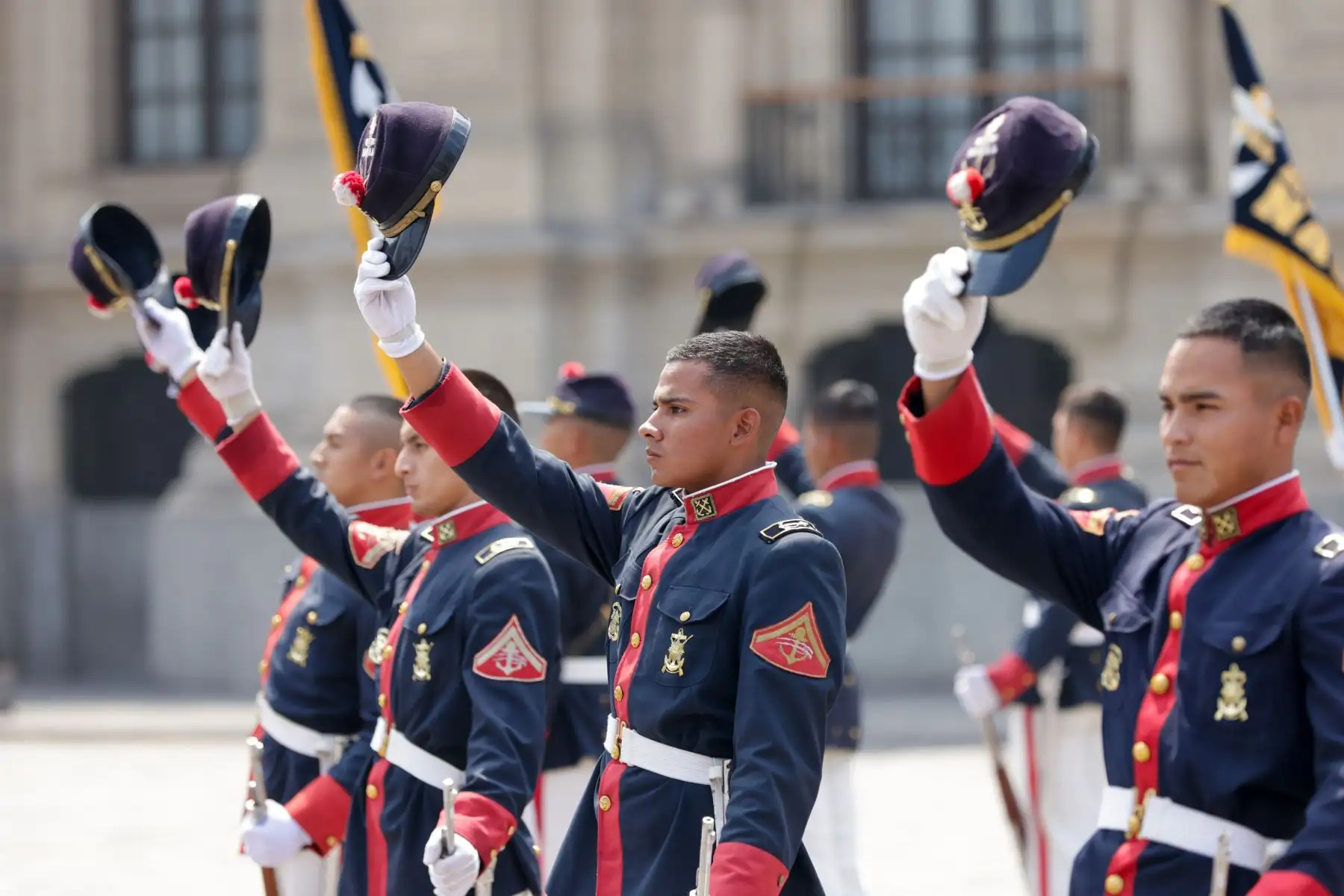 Tradicional cambio de guardia en Palacio de Gobierno. Foto: ANDINA/ Prensa Presidencia