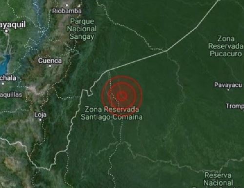 El sismo de magnitud 4.2 ocurrió a las 22:00 horas de hoy en Santa María de Nieva, región Amazonas. Foto: ANDINA/Difusión