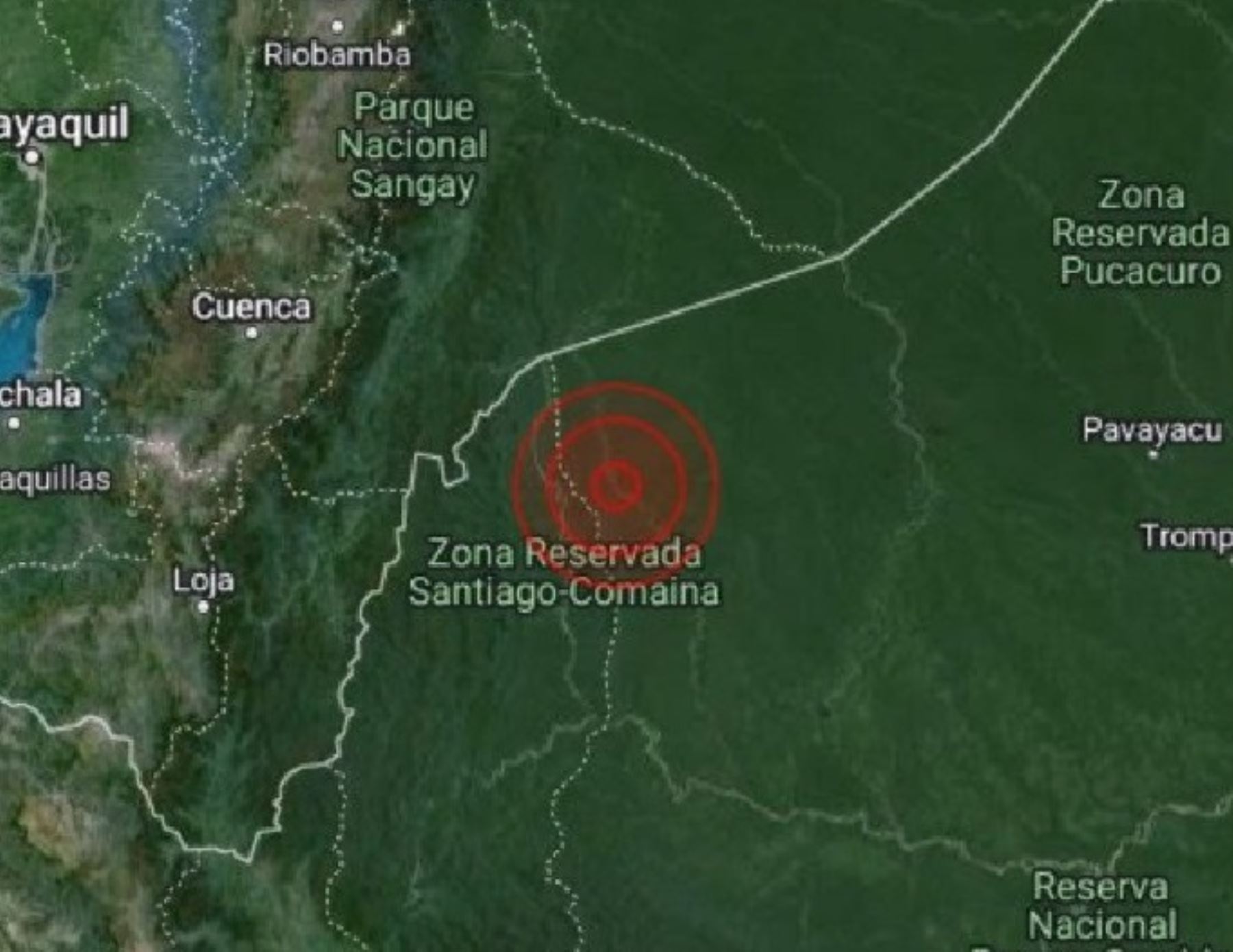 El sismo de magnitud 4.2 ocurrió a las 22:00 horas de hoy en Santa María de Nieva, región Amazonas. Foto: ANDINA/Difusión