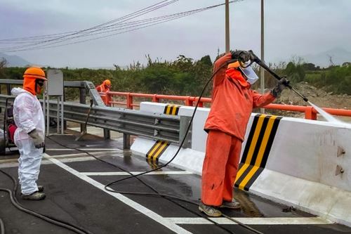 Mantenimiento de vías. ANDINA/Difusión