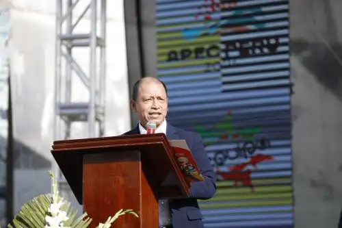 Ministro de Trabajo y Promoción del Empleo, Daniel Maurate, invoca a mostrar lo mejor del Perú para atraer inversiones y generar más empleo formal, en feria APEC Ciudadano en la ciudad de Arequipa. Foto: Cortesía.
