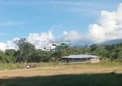Un helicóptero de la Policía Nacional realizó un aterrizaje de emergencia en la localidad de José Olaya, provincia de Datem del Marañón, región Loreto. El incidente felizmente no causó víctimas.