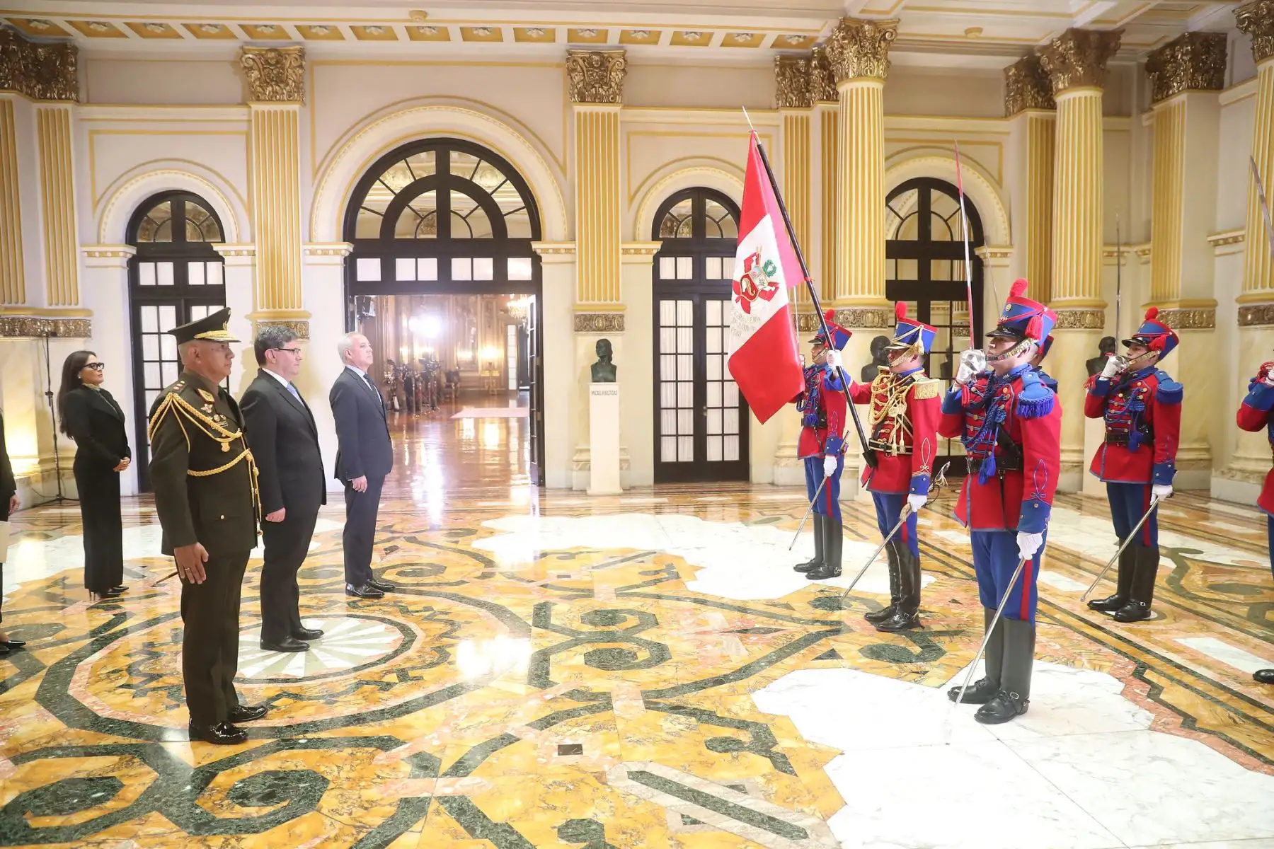Ceremonia de presentación de cartas credenciales de embajadores residentes de Argentina y España.
Foto: ANDINA/Prensa Presidencia