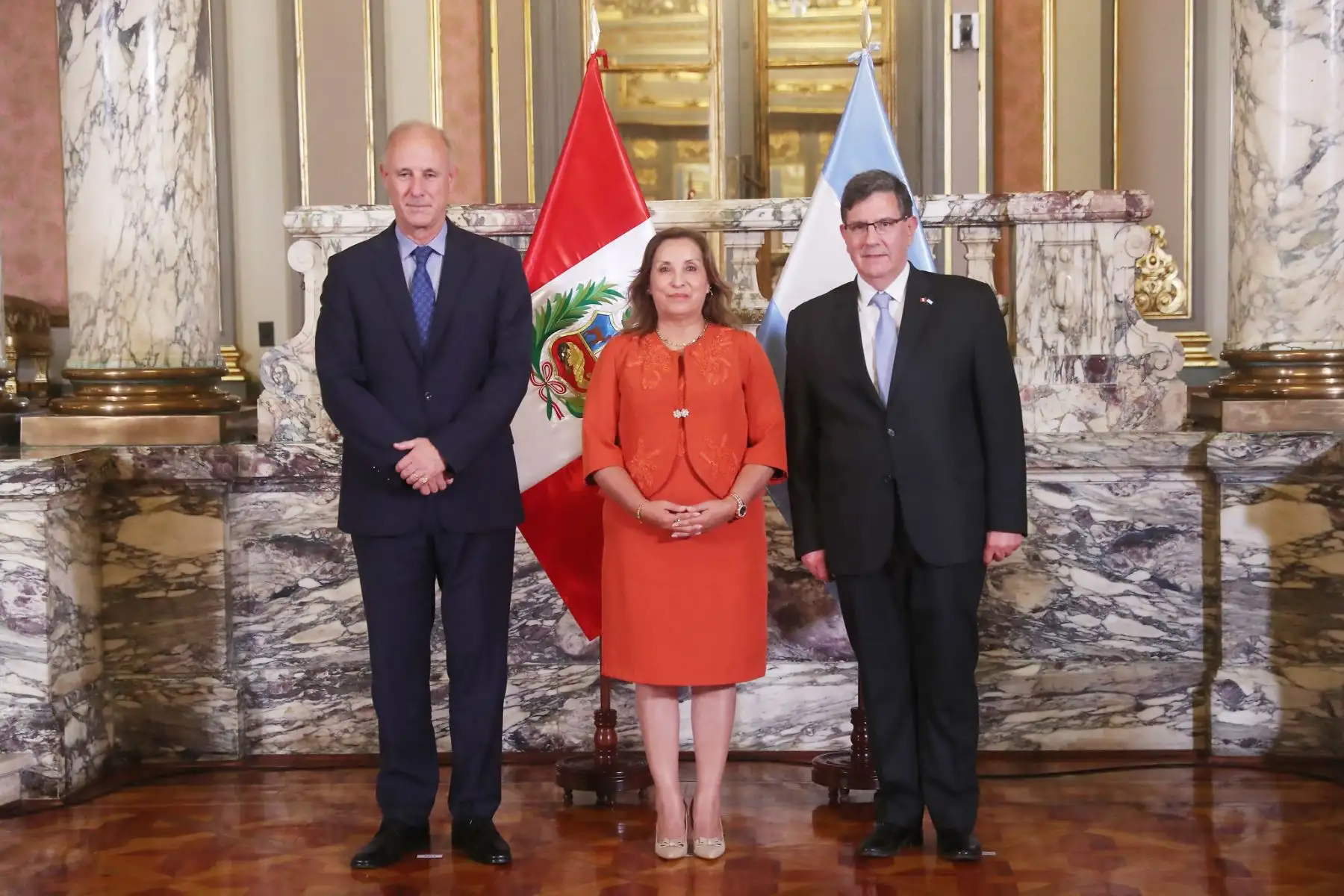 Ceremonia de presentación de cartas credenciales de embajadores residentes de Argentina y España.
Foto: ANDINA/Prensa Presidencia