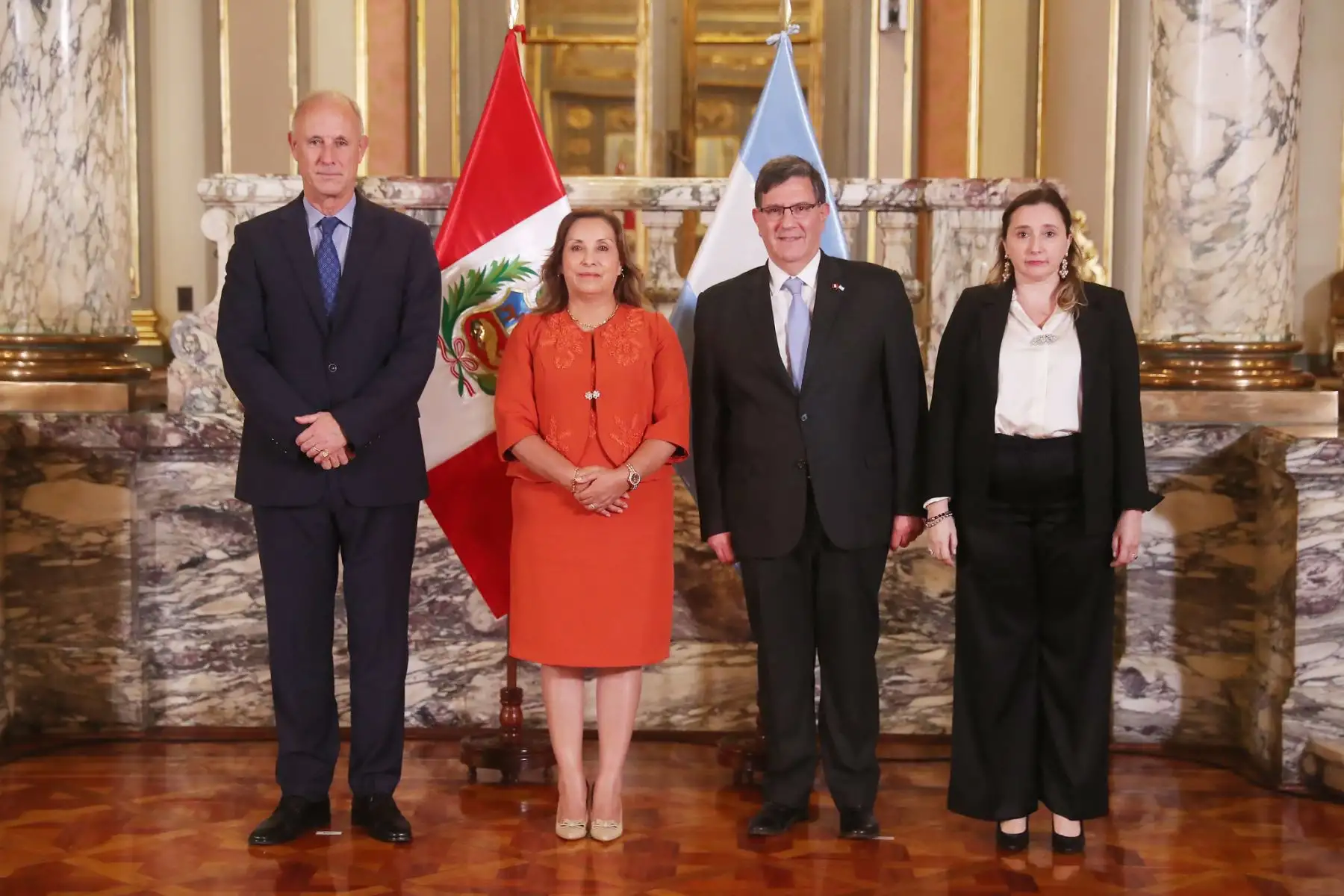 Ceremonia de presentación de cartas credenciales de embajadores residentes de Argentina y España.
Foto: ANDINA/Prensa Presidencia