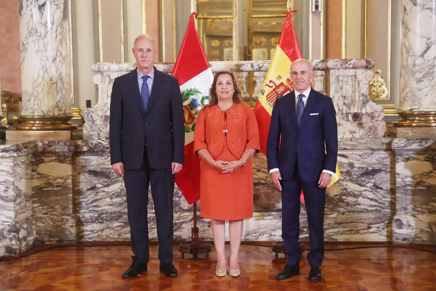 Ceremonia de presentación de cartas credenciales de embajadores residentes de Argentina y España.
Foto: ANDINA/Prensa Presidencia
