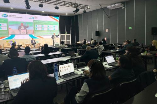 Conferencias en la 2da semana digital del Foro APEC 2024 que se realiza en Arequipa. Foto: Cortesía.