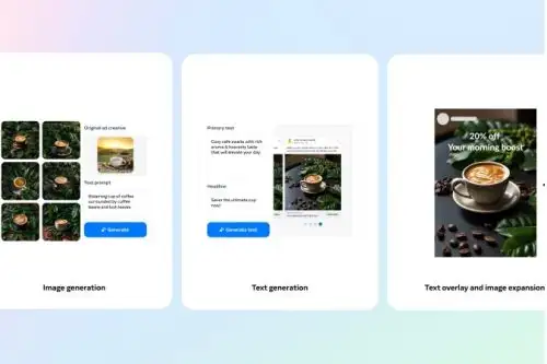 Meta lanzó funciones mejoradas de IA generativa para anunciantes, como la generación completa de imágenes y texto, y agregamos herramientas y servicios adicionales para ayudar a empresas a crecer. Foto: Meta