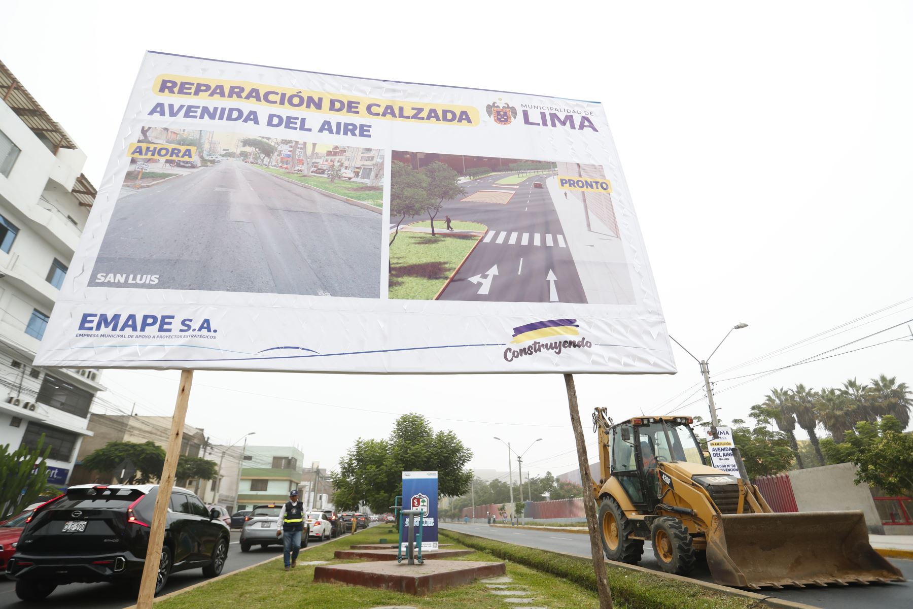 Presentación Del Plan De Desvíos En La Avenida Del Aire Por Obras De Reparación De Pistas 0992