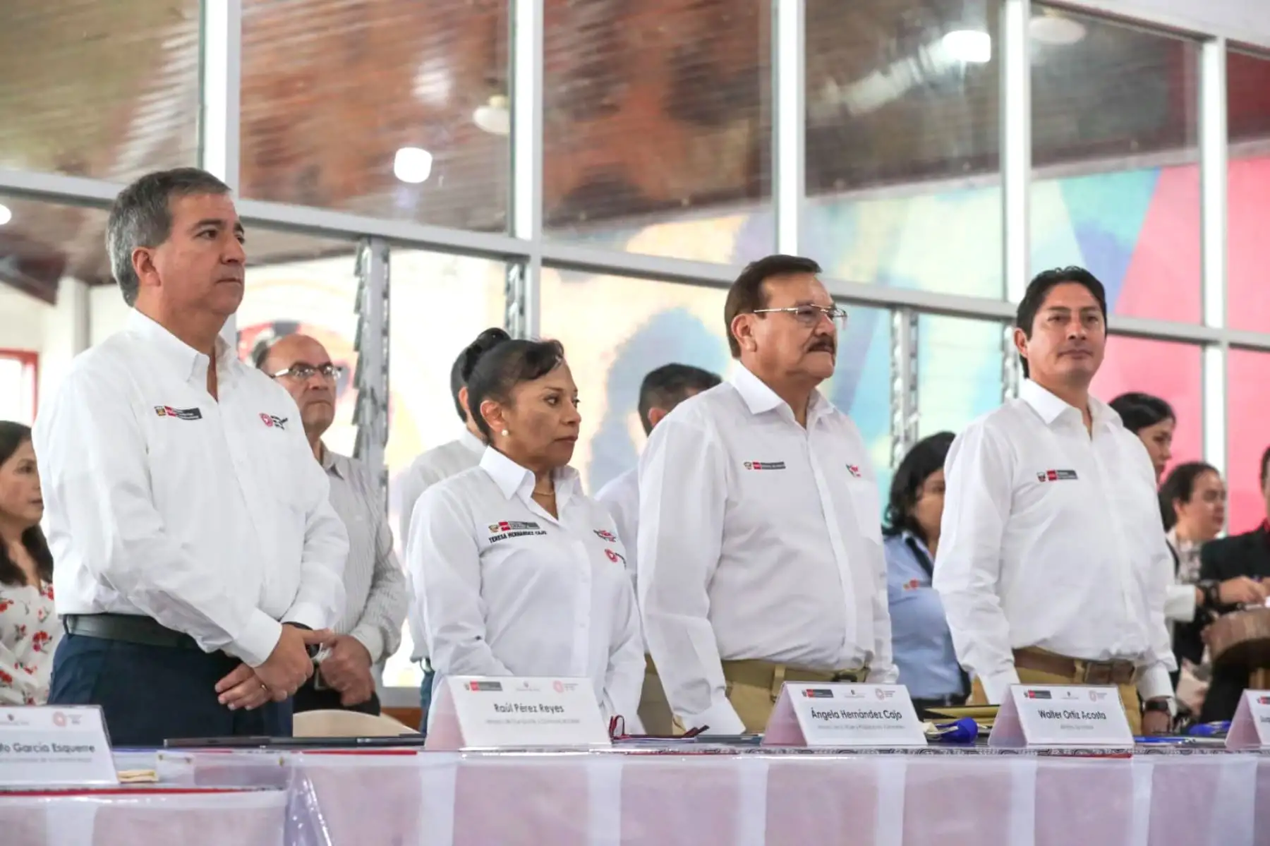 Se desarrolla en Iquitos la mesa de trabajo "Articulación para el desarrollo y la reactivación económica de Loreto", en donde participan el premier Gustavo Adrianzén y los titulares de los ministerios del Interior, Cultura, Transportes y Comunicaciones, y Mujer y Poblaciones Vulnerables, así como el gobernador regional y alcaldes del departamento. Foto: ANDINA/PCM