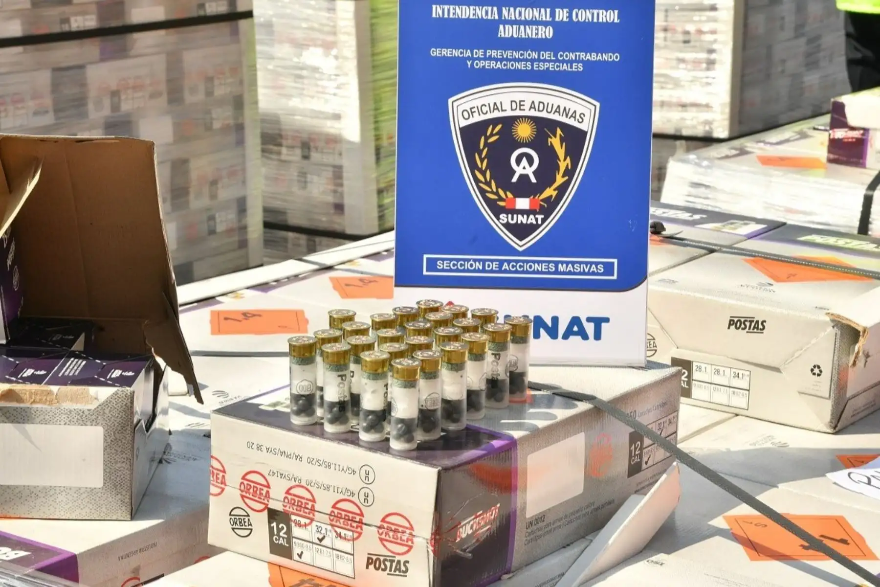 Sunat incautó 40 toneladas de municiones valorizadas en más de 3.5 millones de soles. Foto:ANDINA/Difusión