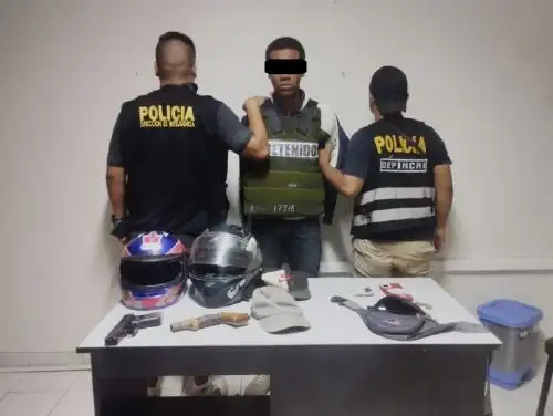 Policía Nacional desarticula banda criminal que operaba en Tumbes y detuvo en flagrancia a su presunto cabecilla que minutos antes había participado del asalto y robo de un grifo. ANDINA/Difusión
