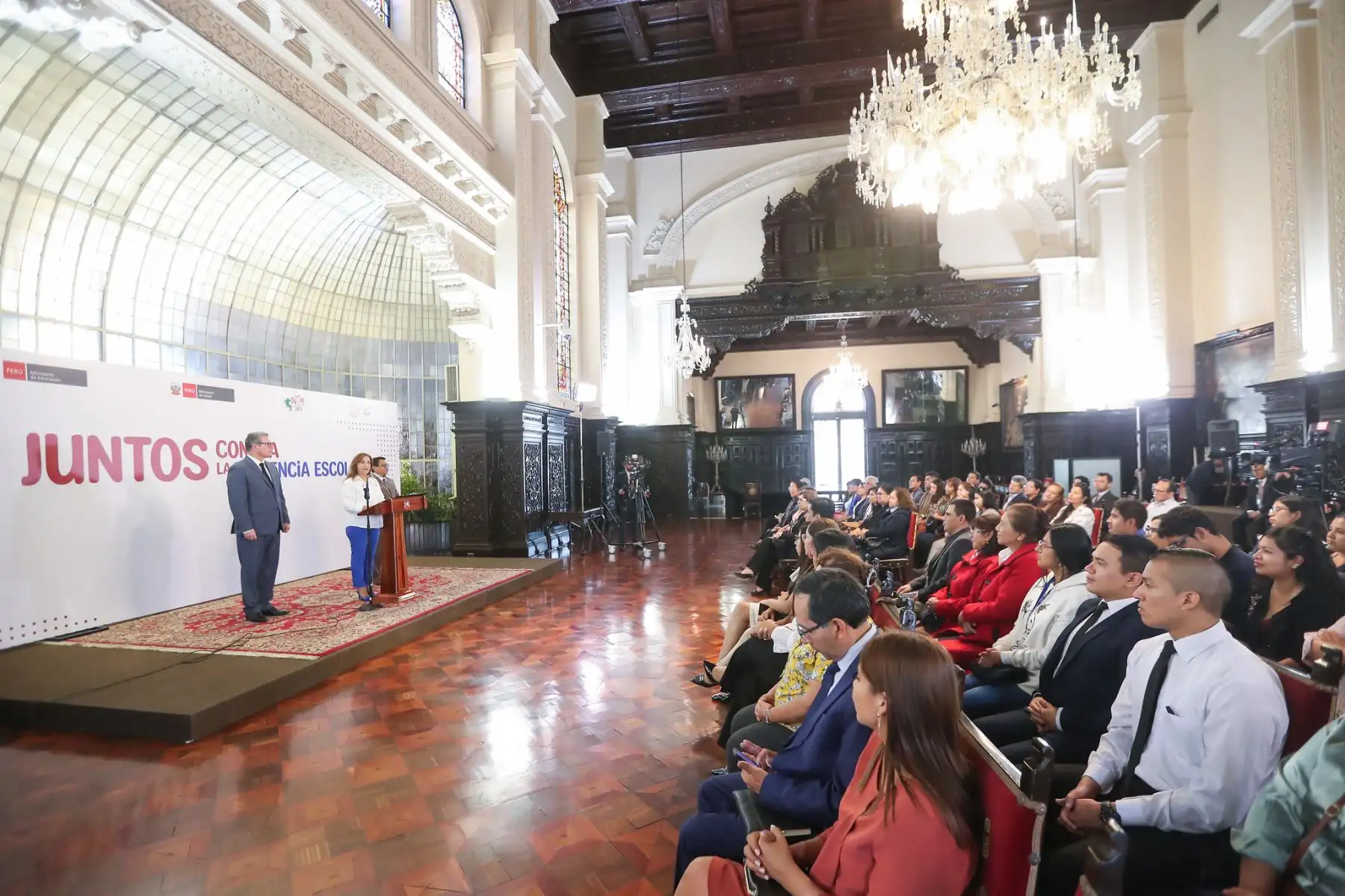 Firma de convenio de cooperación interinstitucional entre Ministerio de Educación y Ministerio de Salud.
Foto: ANDINA/Prensa Presidencia
