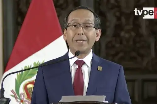 Fredy Hinojosa, vocero presidencial, en conferencia de prensa hoy. ANDINA/Difusión