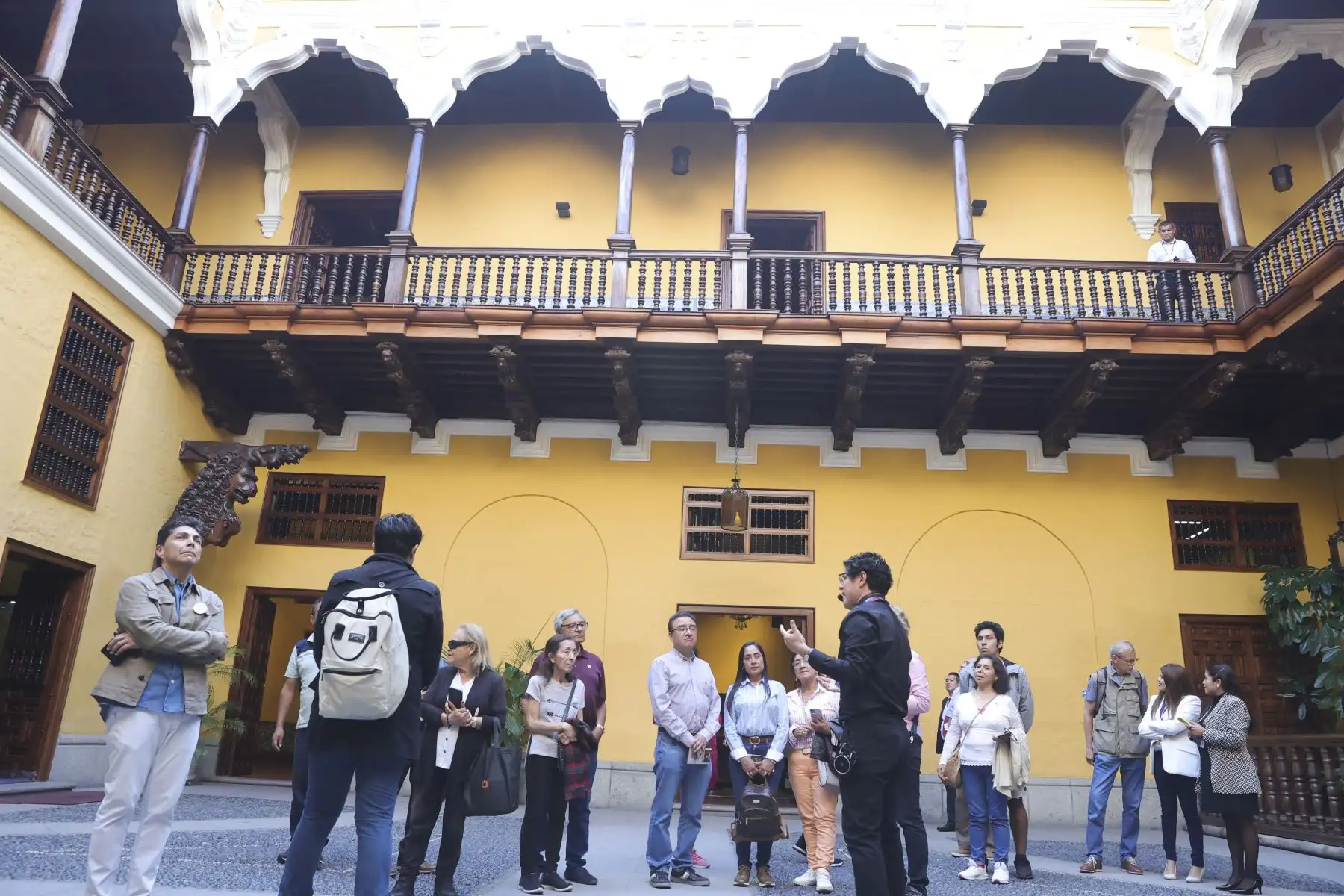 El palacio de Torre Tagle, sede de la cancillería peruana, abre sus puertas al público para que puedan conocer y disfrutar de su hermosa arquitectura colonial.  Foto: ANDINA/Melina Mejía