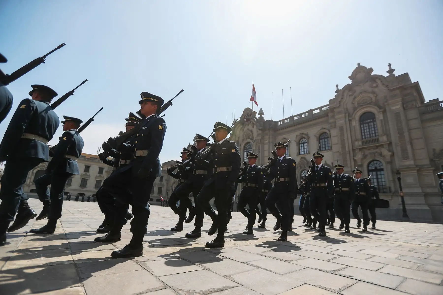 Tradicional cambio de guardia en Palacio de Gobierno. Foto: ANDINA/Prensa Presidencia