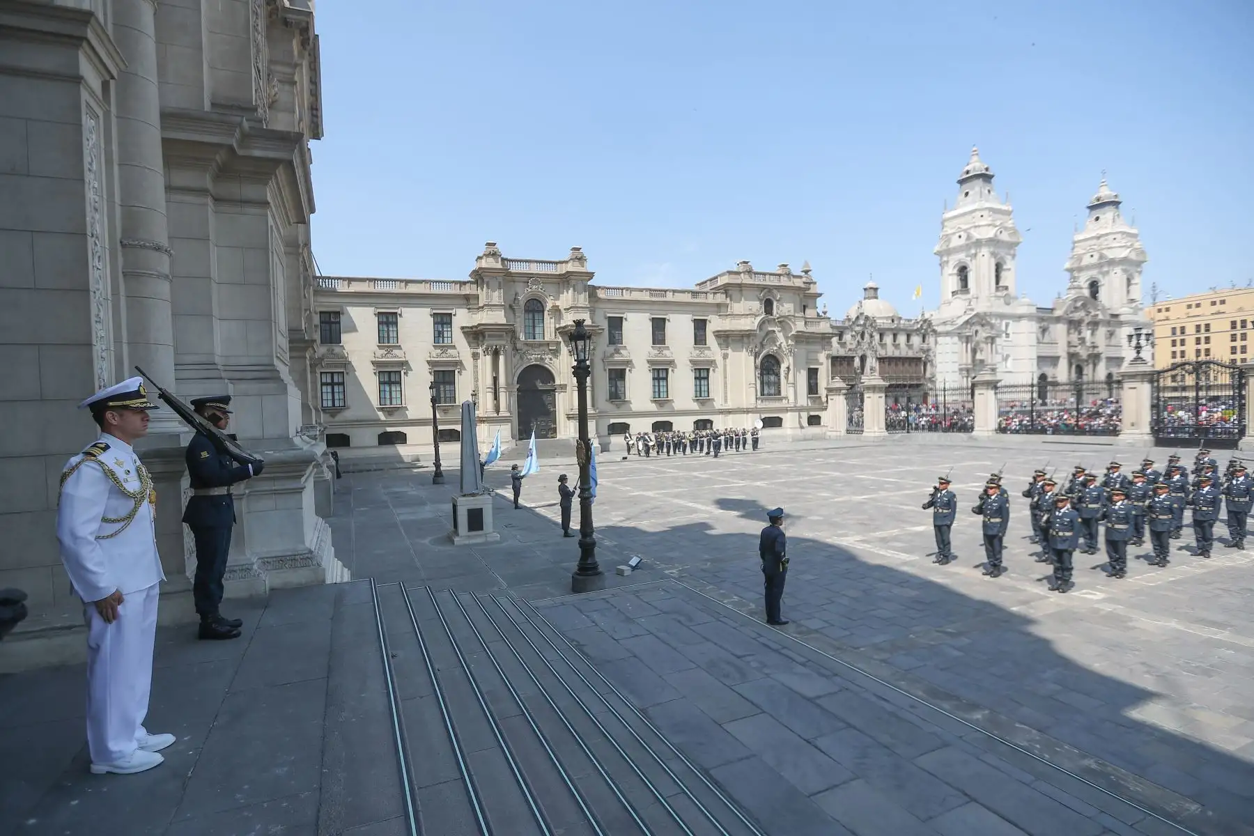 Tradicional cambio de guardia en Palacio de Gobierno. Foto: ANDINA/Prensa Presidencia