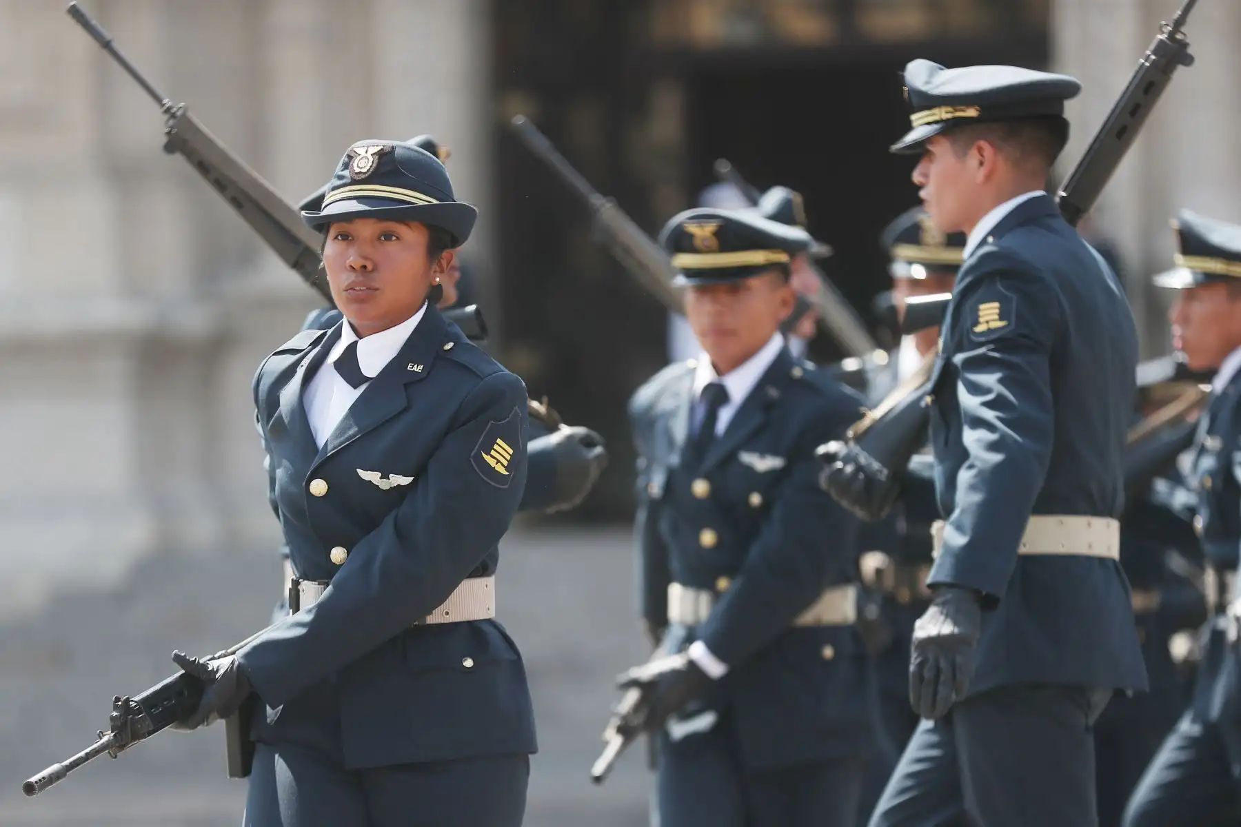 Tradicional cambio de guardia en Palacio de Gobierno. Foto: ANDINA/Prensa Presidencia