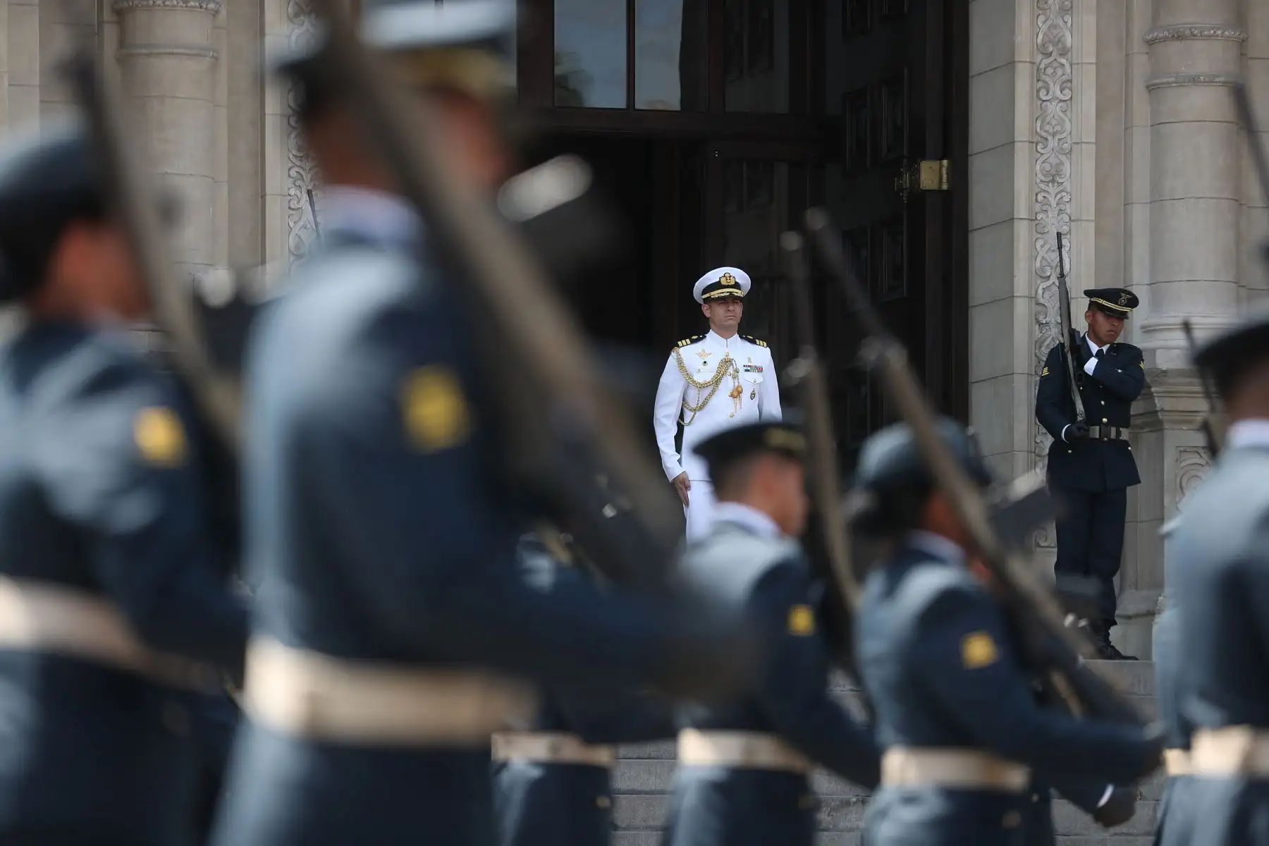 Tradicional cambio de guardia en Palacio de Gobierno. Foto: ANDINA/Prensa Presidencia
