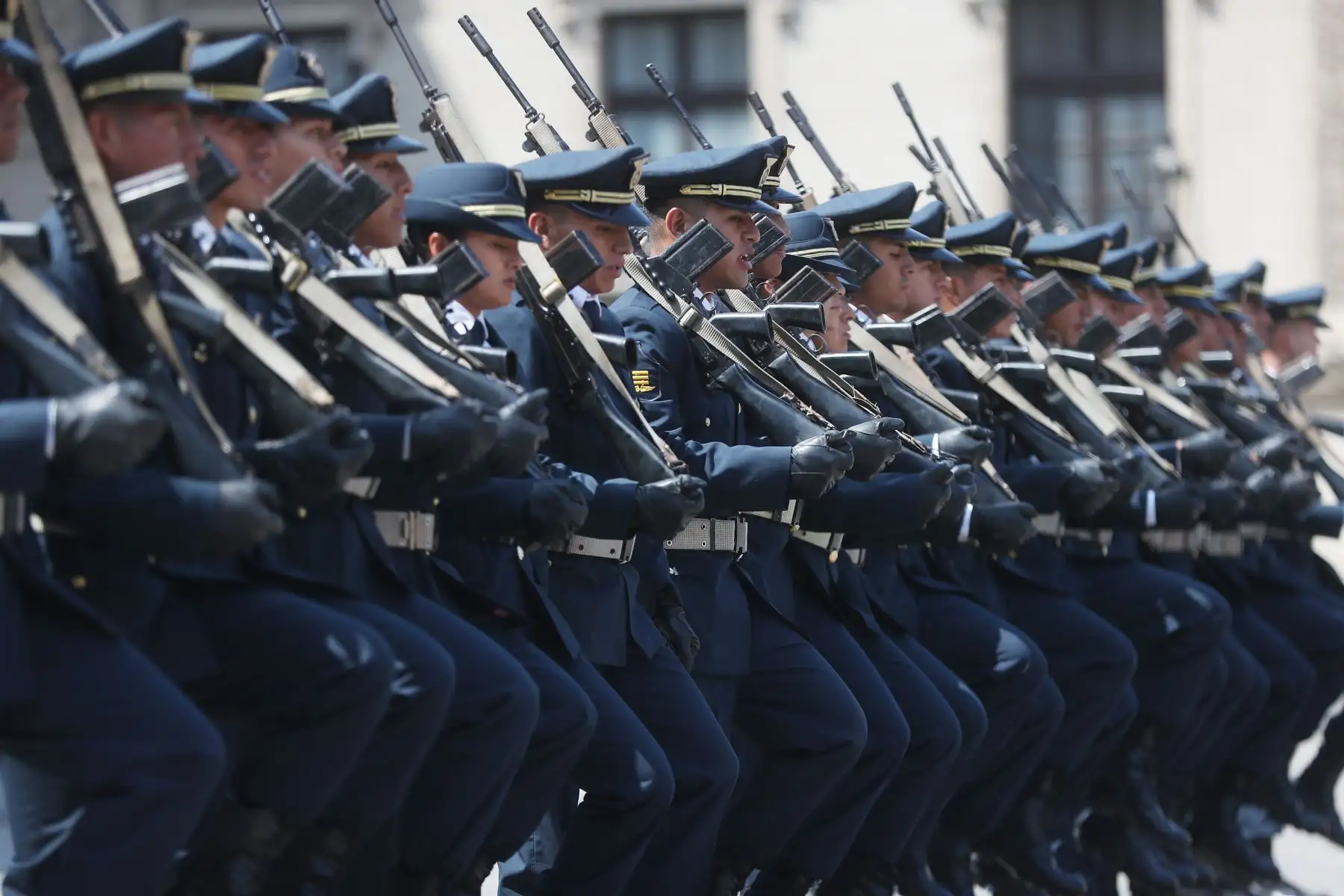 Tradicional cambio de guardia en Palacio de Gobierno. Foto: ANDINA/Prensa Presidencia