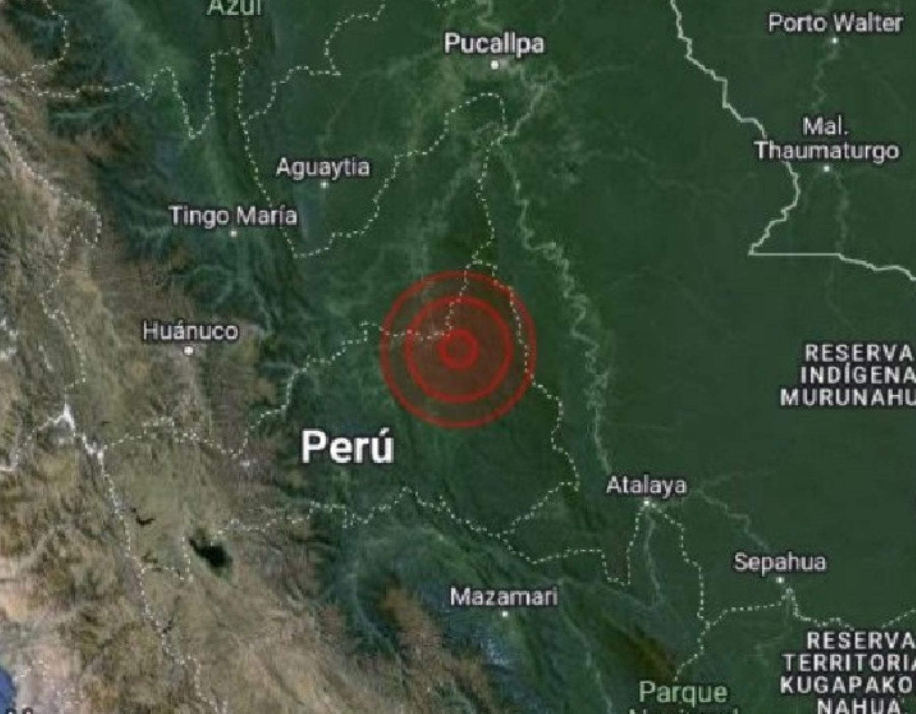 Un fuerte sismo de magnitud 4.8 se registró esta mañana en Pasco. El epicentro del temblor se localizó cerca de la localidad de Puerto Bermúdez, provincia de Oxapampa.