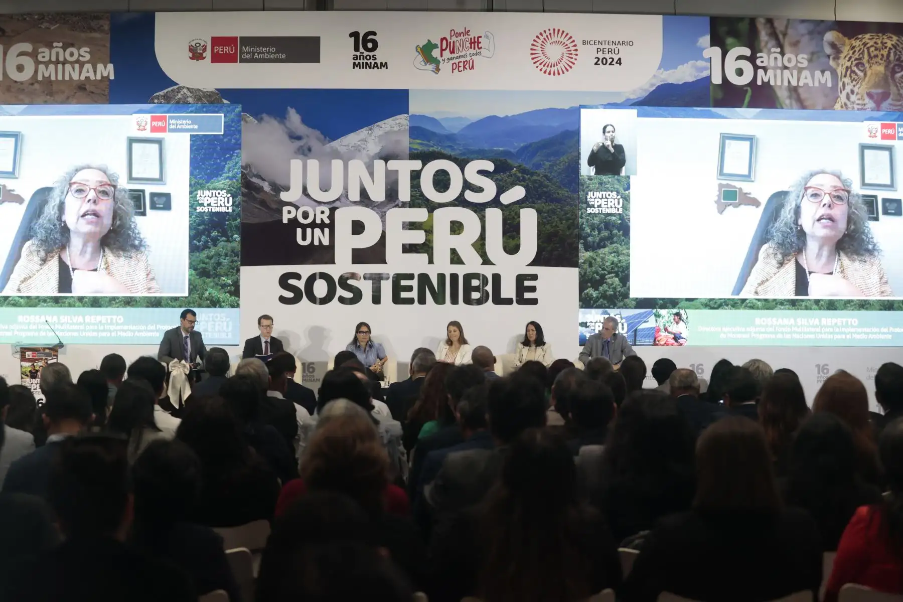 En el Centro de Convenciones de Lima, ubicado en San Borja, se realizó la ceremonia por el 16 aniversario del Ministerio del Ambiente, bajo el lema "Juntos por el Desarrollo Sostenible”. Foto: ANDINA/ Vidal Tarqui