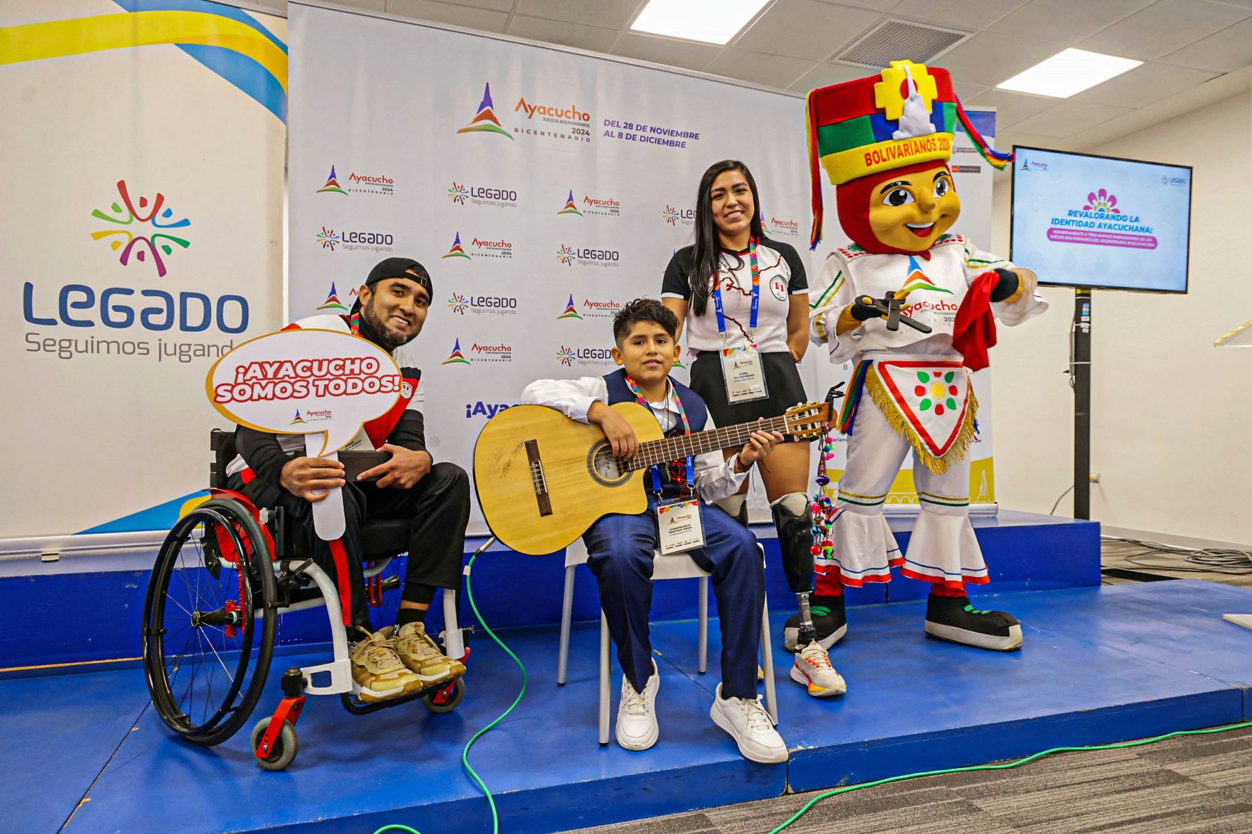 Dunia Felices, Jorge Arcela y Gianfranco Bustios son nombrados nuevos embajadores de los Juegos Bolivarianos del Bicentenario Ayacucho 2024