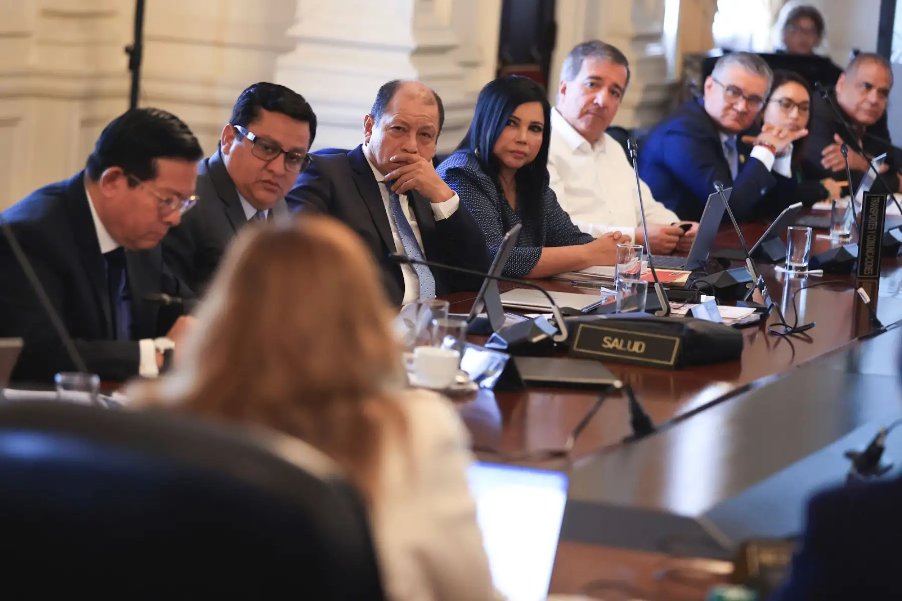 La presidenta de la república, Dina Boluarte Zegarra, lidera una nueva sesión del Consejo de Ministros, la cual está enfocada en atender las necesidades de la ciudadanía e impulsar las reformas que el país requiere. Foto: ANDINA/Prensa Presidencia