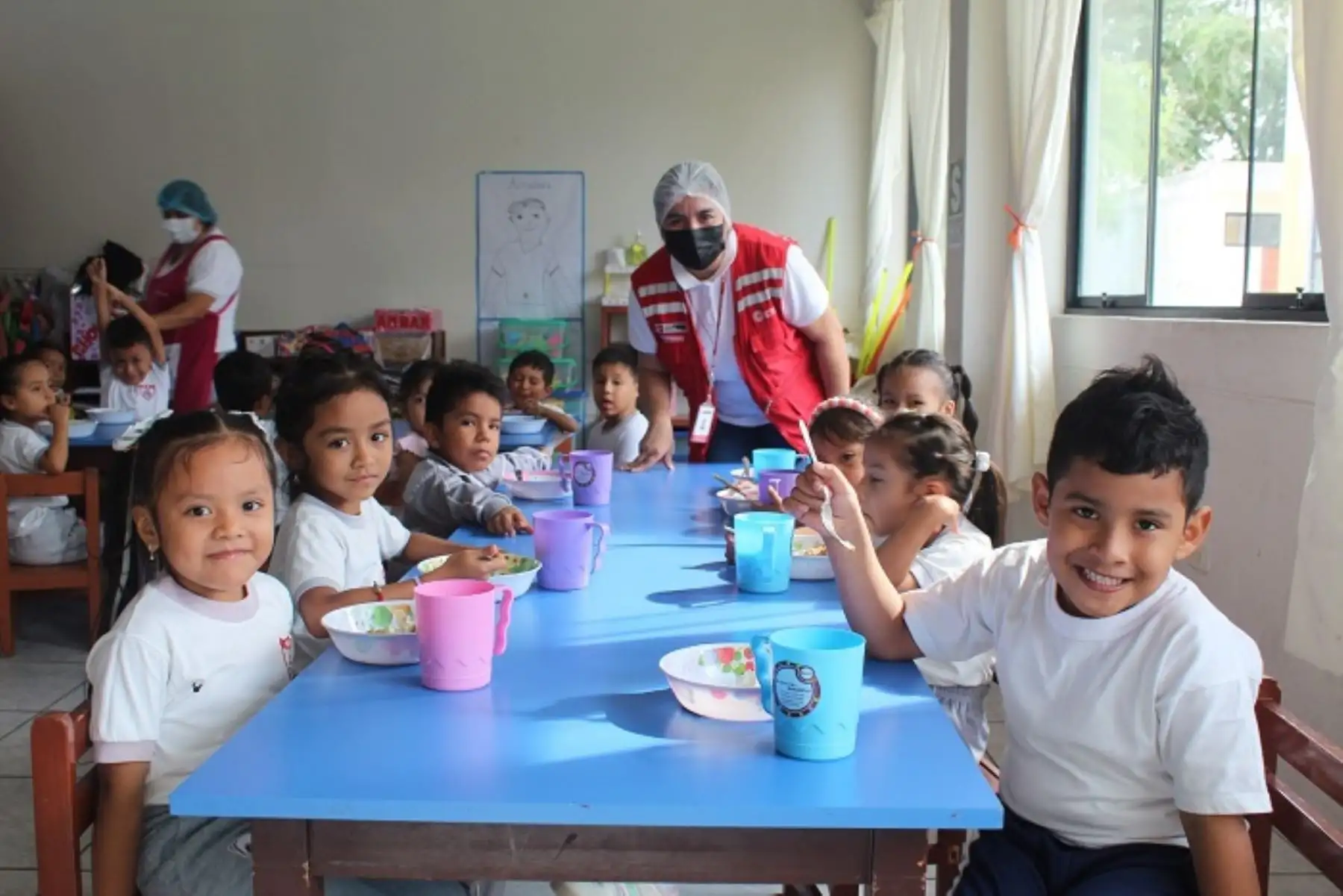Qali Warma, con el apoyo del Programa Mundial de Alimentos de las Naciones Unidas, implementa el piloto Comidas calientes, informó el ministro Julio Demartini. Foto: Cortesía