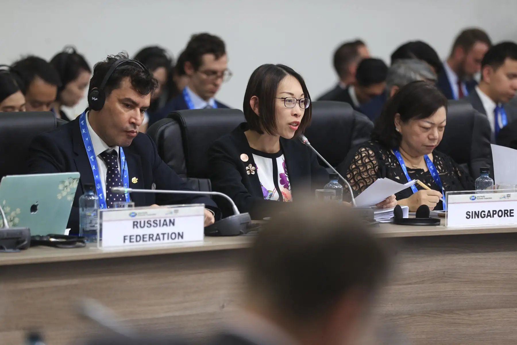 La presidenta Dina Boluarte participa en la reunión de ministras y ministros de los sectores mujer y comercio, integrantes de las 21 economías de APEC Asia Pacífico, realizada en Arequipa.
Foto: ANDINA/ Prensa Presidencia