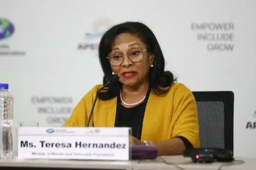 Ministra de Mujer y Poblaciones Vulnerables, Teresa Hernández. Foto: ANDINA/Daniel Bracamonte
