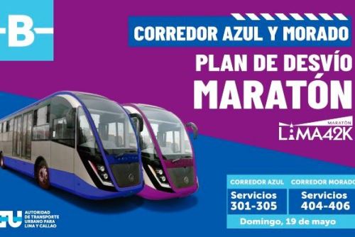Maratón Lima 42 K: conoce el plan de desvío del transporte público y evita inconvenientes. Foto: ANDINA/Difusión.
