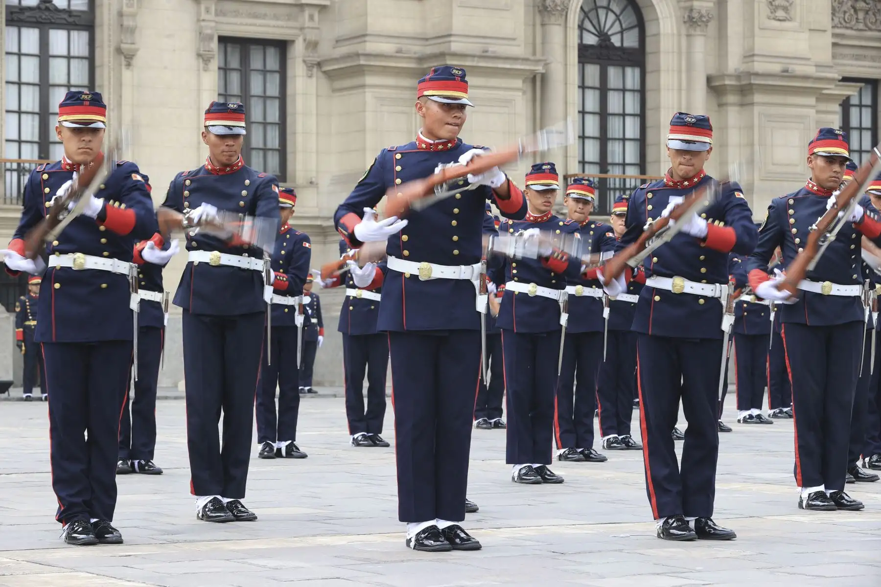 Tradicional cambio de guardia en Palacio de Gobierno. Foto: ANDINA/ Prensa Presidencia